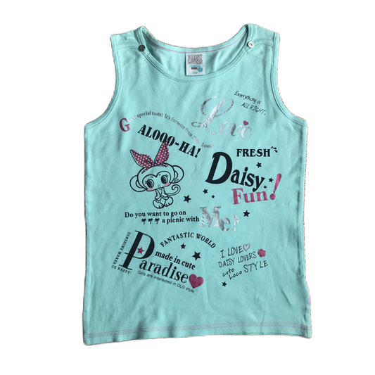 Daisy Lovers Pale Icy Blue Print Tank