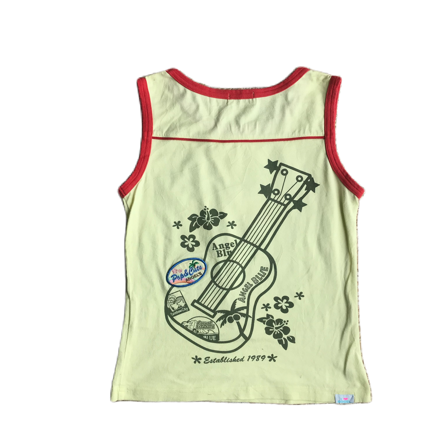 Angel Blue Pale Yellow Summer Tank Top