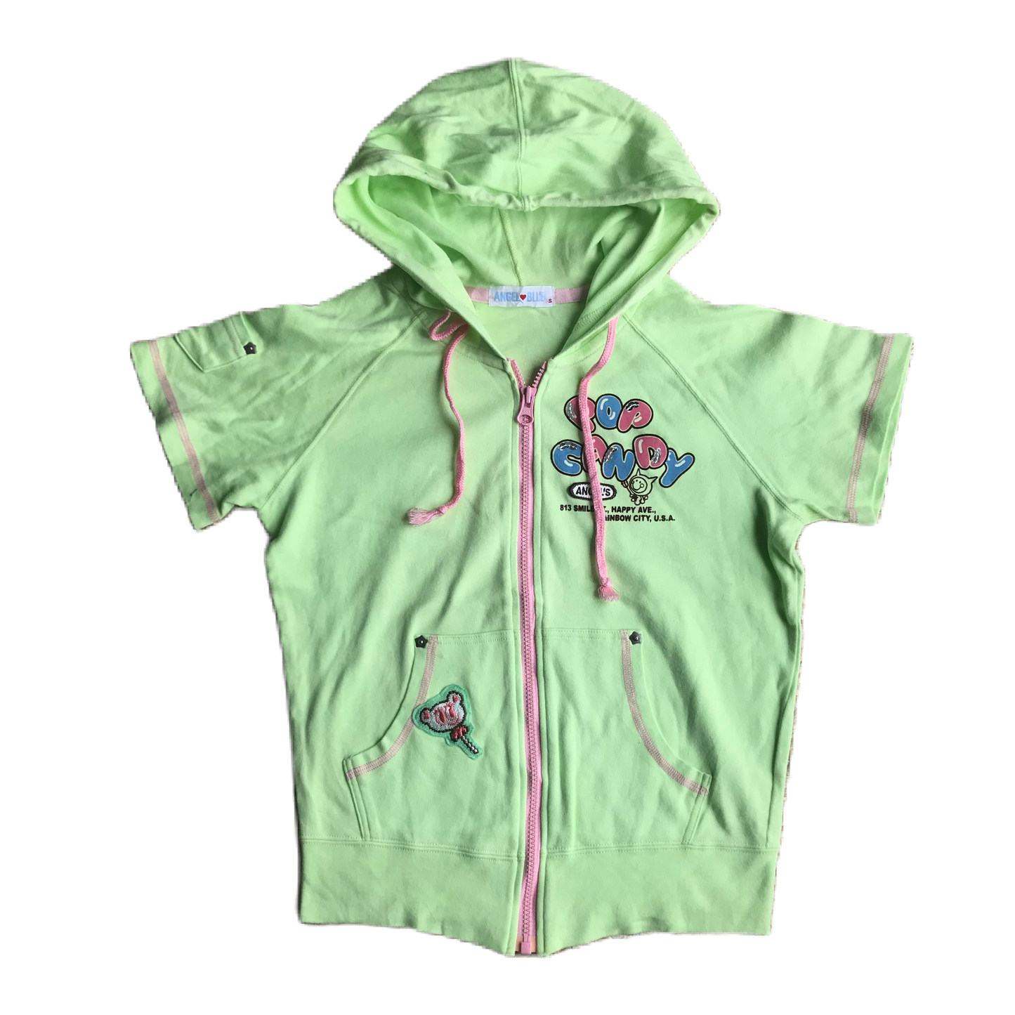 Angel Blue Pale Lime Green Zip Up