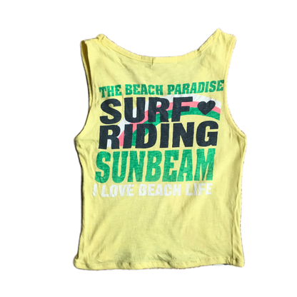 Cornflake Bright Yellow Summer Print Tank Top