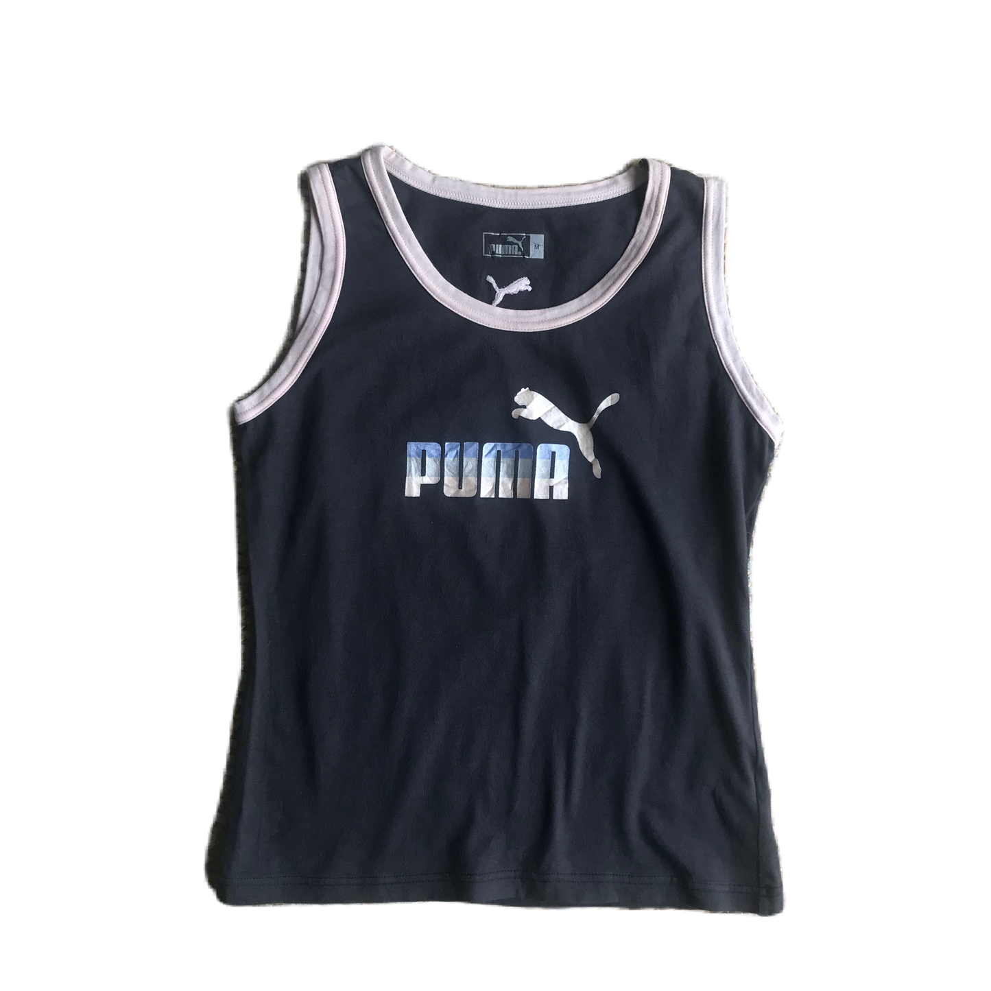 Dark Grey & Pink Puma Tank Top