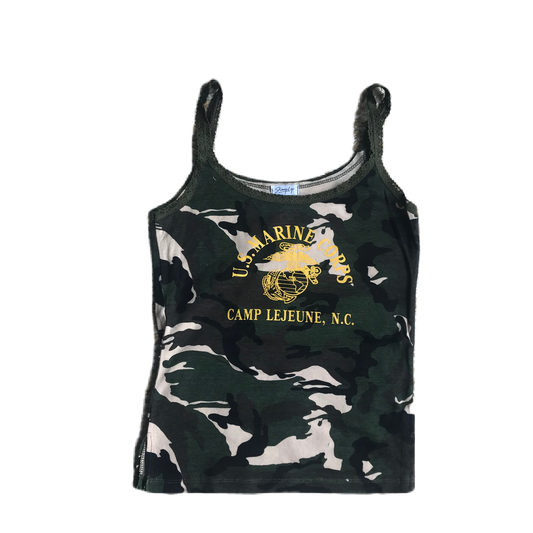 Lace Trim Camo Print Cami