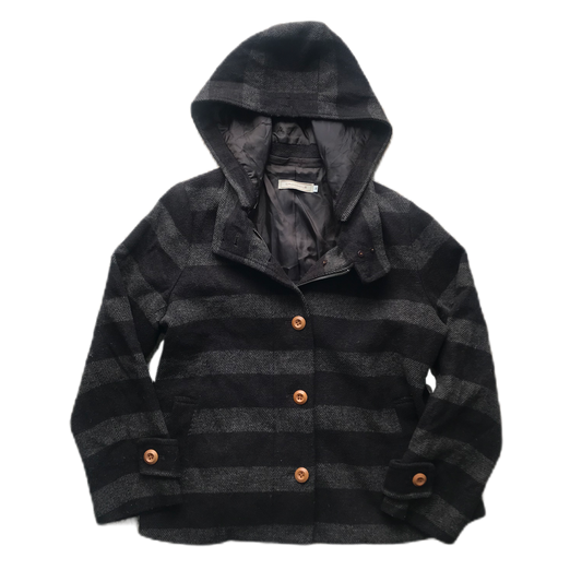 Black & Grey Striped Coat