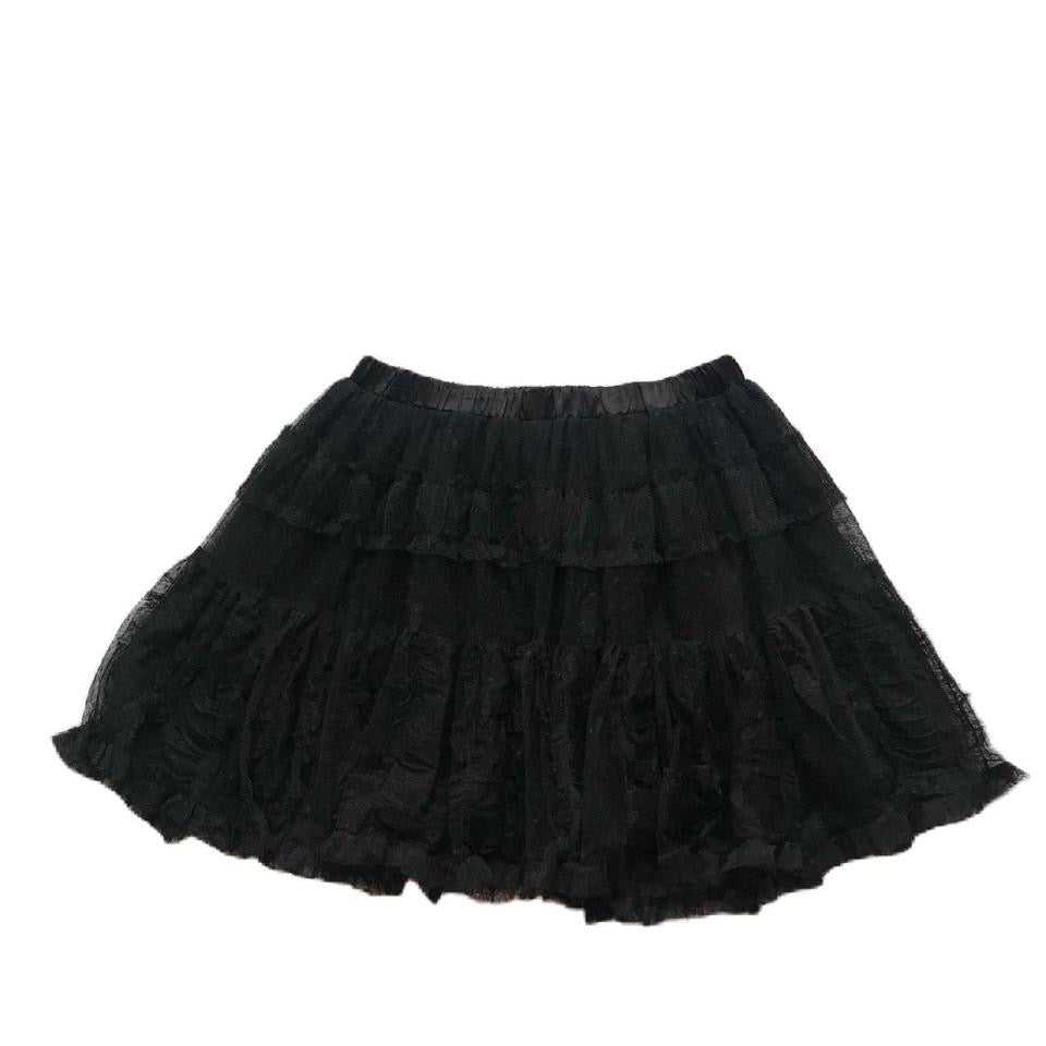 Dazzlin Black Tulle Layered Mini Skirt