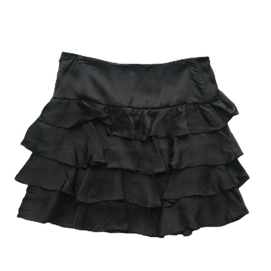 Pinky Girls Satin Layered Ruffle Skirt