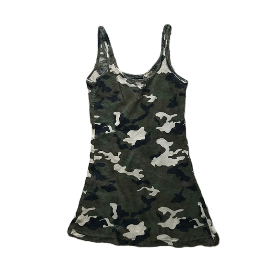 Green Camo Slim Fit Tank Top