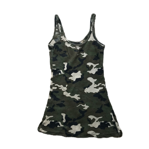 Green Camo Slim Fit Tank Top