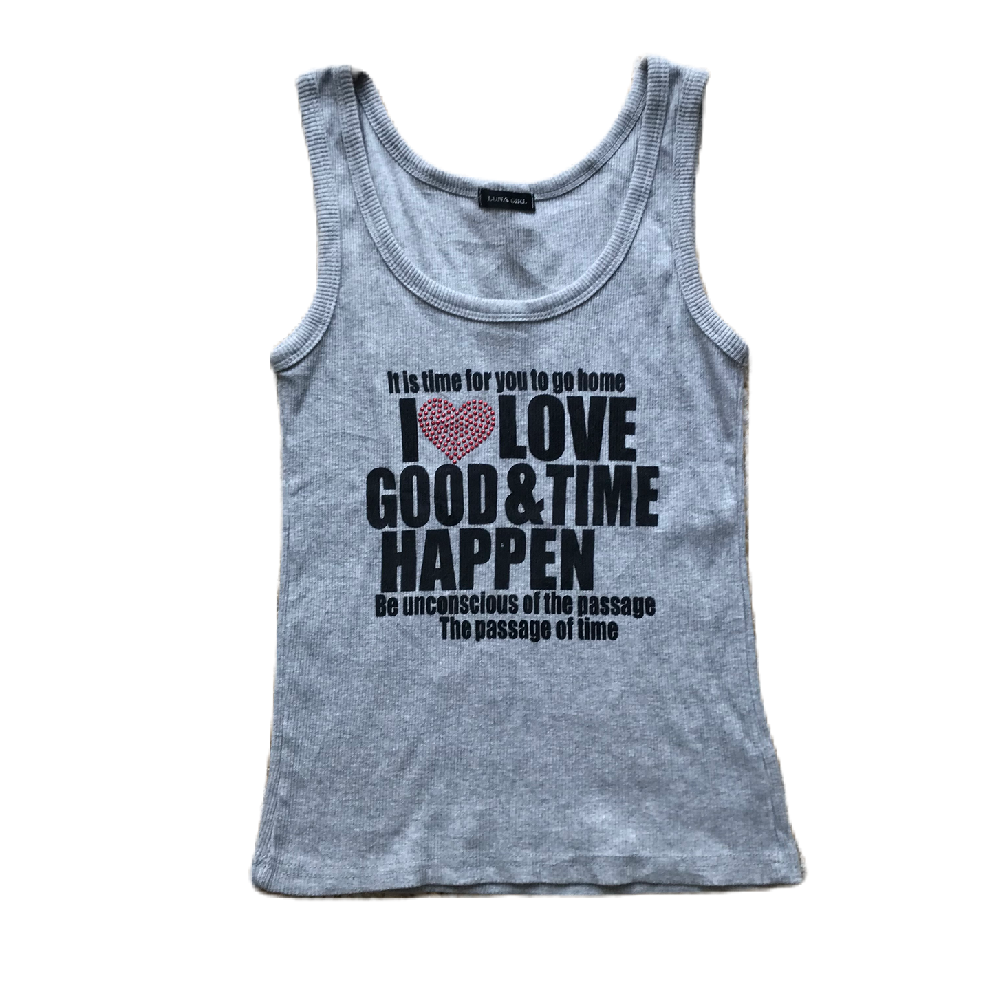 Grey Lettering Tank Top