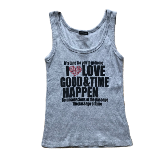 Grey Lettering Tank Top