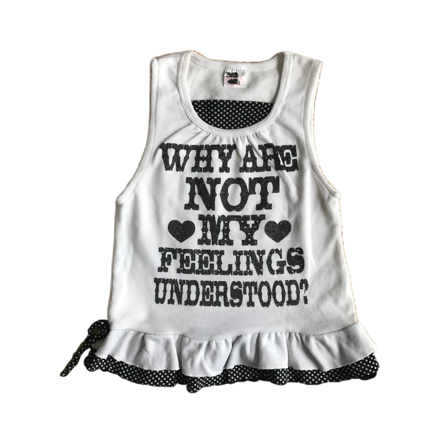 Peach Cream Lettering Tank Top (130)