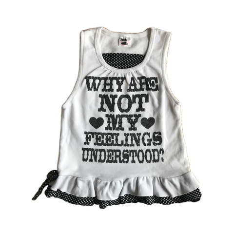 Peach Cream Lettering Tank Top (130)