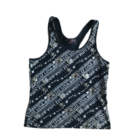 Liz Lisa Doll Black & White Lettering Tank Top