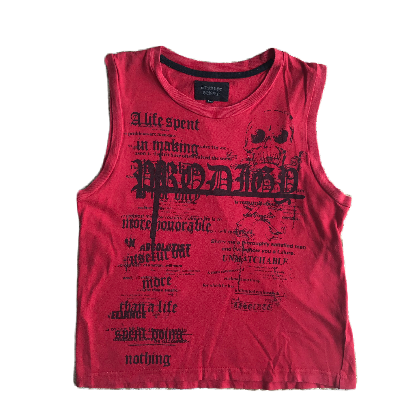 Strange Heaven Red Graphic Tank Top