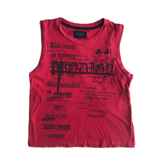 Strange Heaven Red Graphic Tank Top