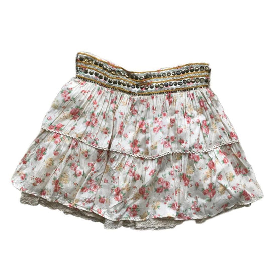 Cecil McBee Floral Beaded Skirt